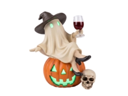 Laxiscreed Fantasma De Abóbora Com Luz Led - Decoração Criativa Para Halloween Em Resina