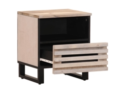 Maison Exclusive - Mesa Cabeceira 40x34x46 Cm Madeira Mangueira Branqueada Maciça