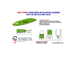 Funda mesa de plancha algodon 130 x 45 (107) ref. ca-03
