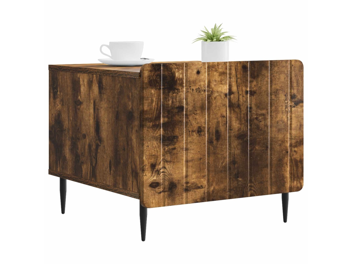 Mesa de Centro com Gaveta Carvalho Fumado 49x50x42 Cm MAISON EXCLUSIVE