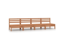Middle Sofa, Middle Sofas Vidaxl Marrom Madeira De Pinho (n/a)