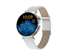 SHAH ARPAN Smart Watch Et490 Chamada Bluetooth de 1 27 Polegadas Couro Branco