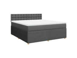 Box Spring Bed, Box Spring Beds Vidaxl Cinzeto Tecido (180 X 200 Cm)