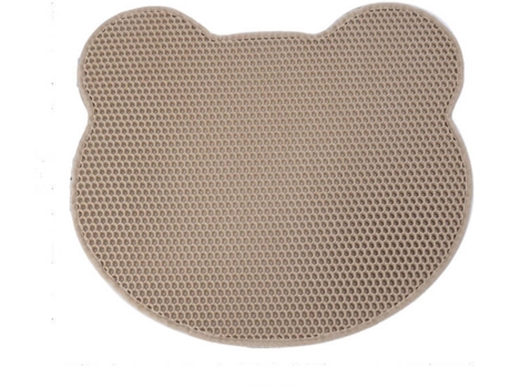 Caixa de Areia para Gatos ZEZE Tapete Gato Bege