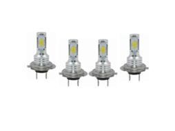 Kit Lâmpada De Farol Led Mini H7 4pcs 240w 52000lm 6000k Branco Super