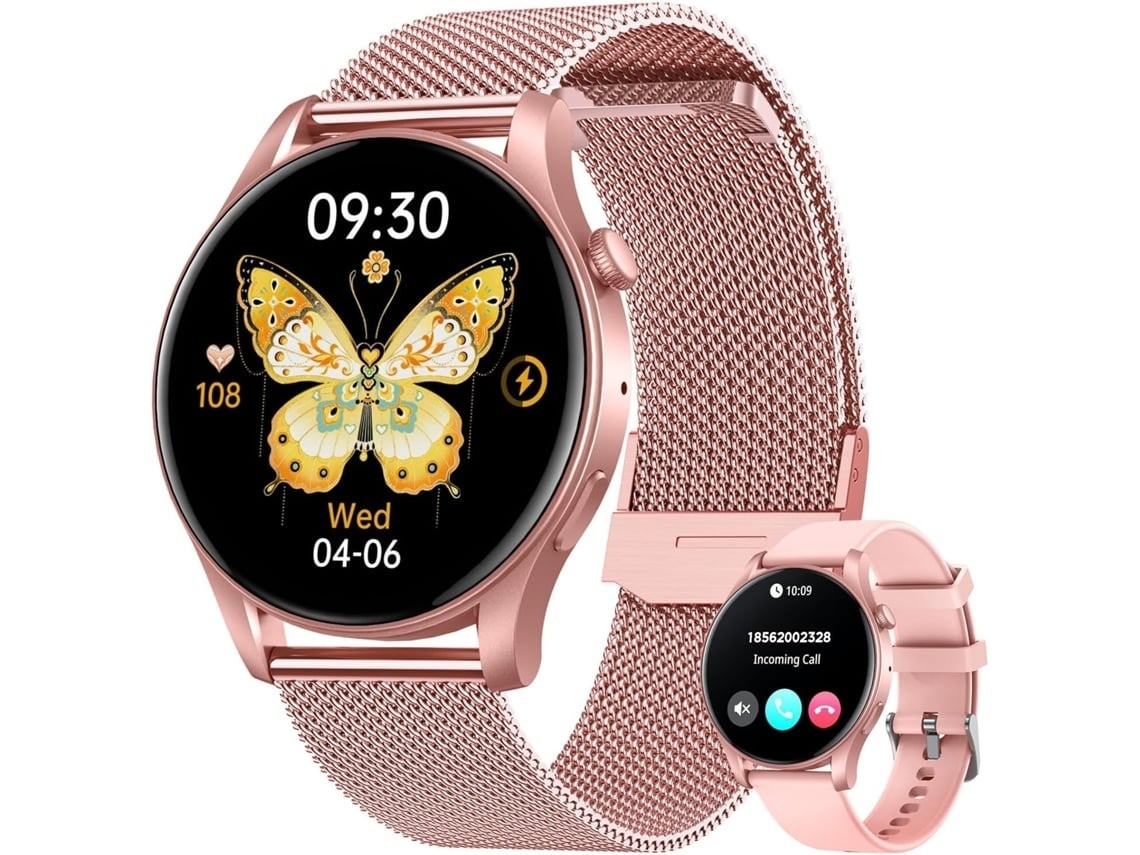 Smartwatch 1.43 Polegadas Amoled Touch Screen Bluetooth Call Com Frequência Cardíaca Pressão Arterial Monitor De Sono Mais De 100 Modos