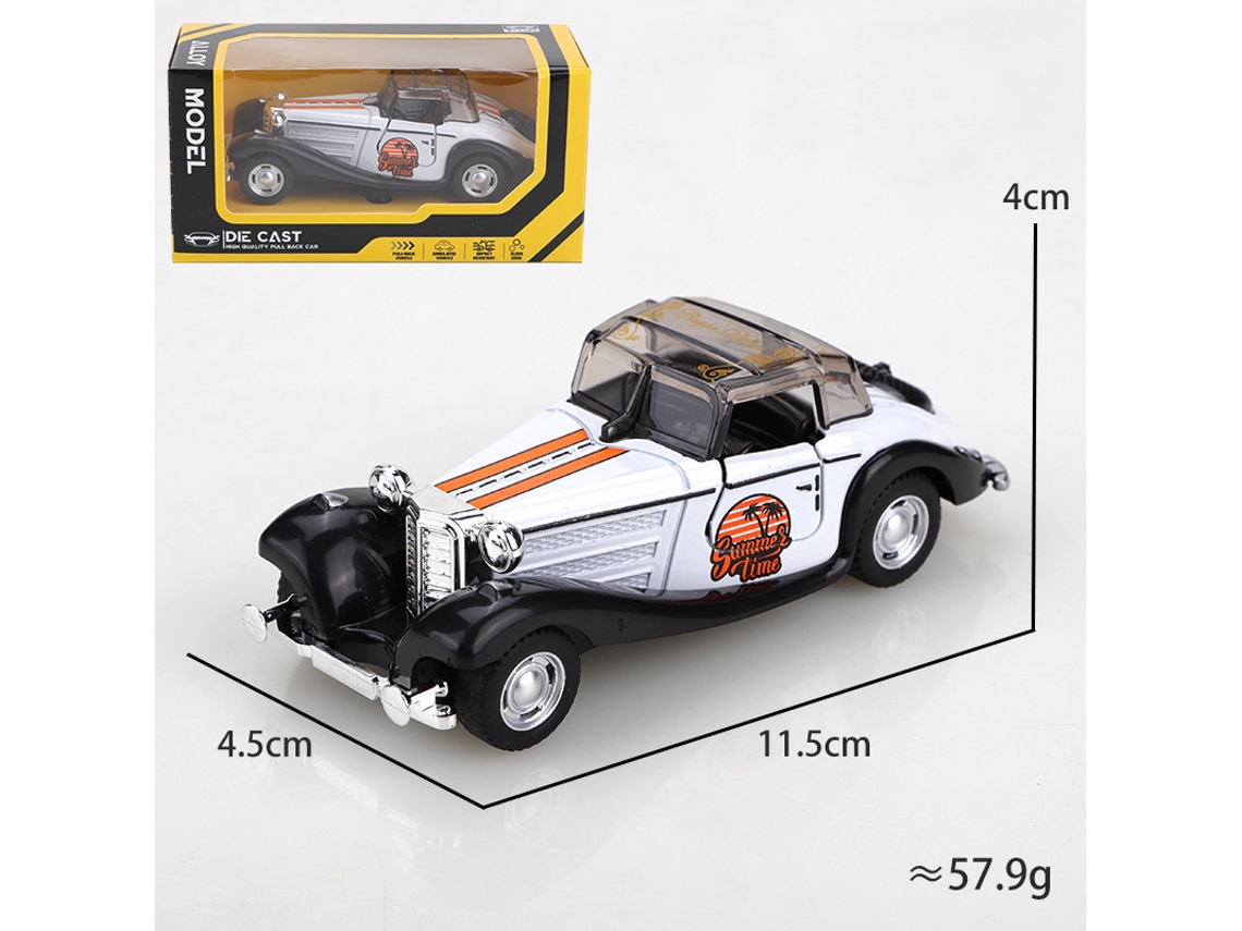 Miniatura de Carro em Liga Metálica, Escala 1/43, com Mecanismo de Fricção, Brinquedo Infantil. MDUG