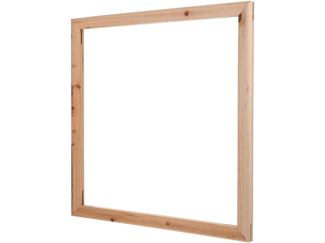 Moldura Madeira Simples Natural Pintura Diy Resistente Desgaste Automontável Ideal Decoração Artesanato GOKOCO