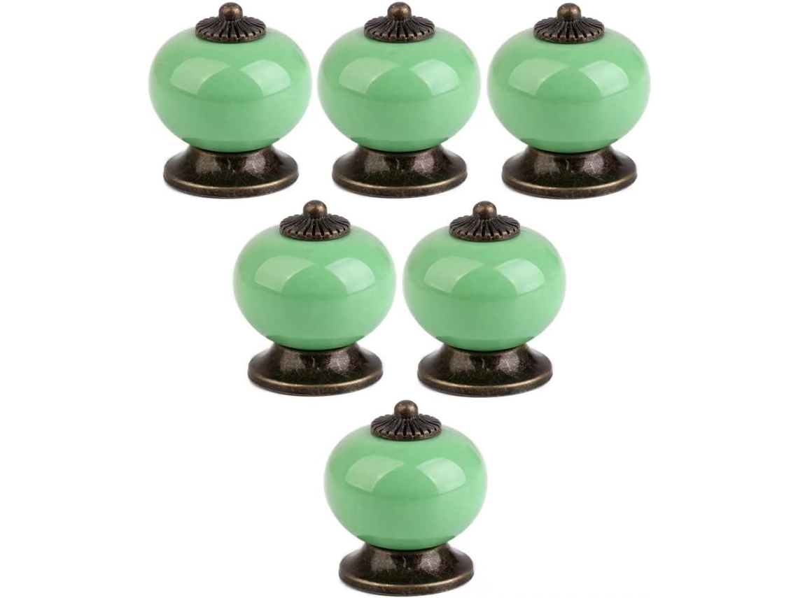 Puxadores De Cerâmica Para Portas E Armários, Multicoloridos E Exclusivos, Elegantes Para Gavetas, Armários E Cozinhas 6 Peças