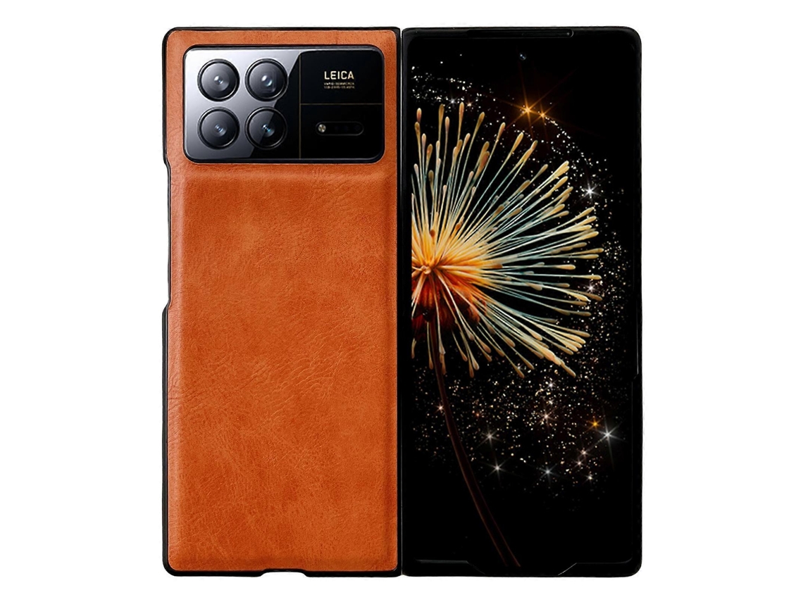Capa De Couro Com Textura Crazy Horse À Prova De Choque Para Xiaomi Mix Fold 3