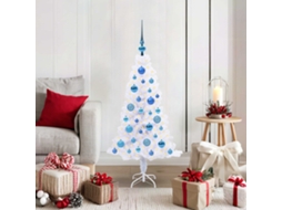 Vidaxl Árvore De Natal Artificial Com 150 Leds Branco 120 Cm Pvc E Aço
