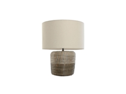 Lâmpada de mesa HOME ESPRIT Branco Castanho 50 W 220 V 38 x 38 x 47 cm