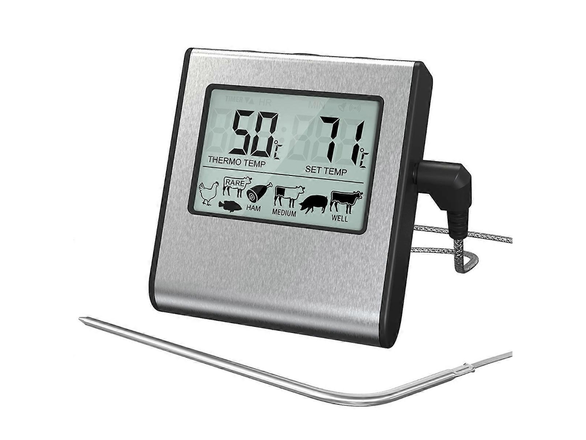 Termômetro Digital De Carne Com Sonda Para Cozinhar Com Visor Lcd Slowmoose