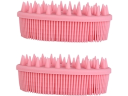 Iplusmile Conjunto De 2-escovas Banho Silicone Para Chuveiro Portátil, Leve E Flexível