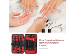 Conjunto De 18 Ferramentas De Manicure E Cuidados Com Sobrancelhas Eoocoo (profissional E Multifuncional)