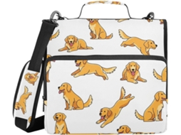 Bolsa Save Dogs da Raça Retriever, Com Carimbo Dourado, 3,8cm 1,5 Polegadas, Confeccionada Com 3 Argolas, Alça De Mão