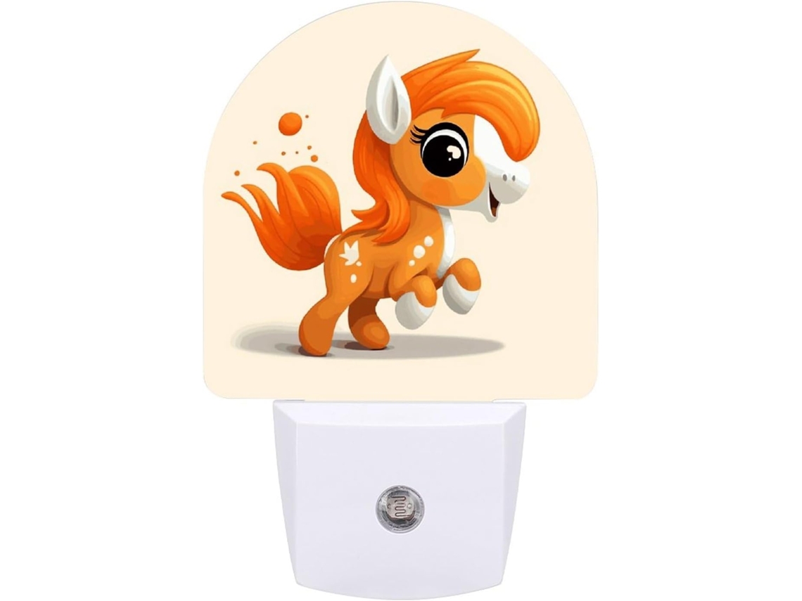 Luminária De Parede Com Design Pônei Laranja E Sensor Led Light Quarto, Banheiro, Corredor E Escadas Ideal