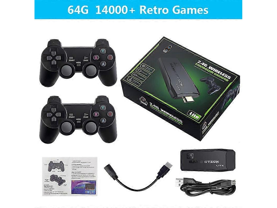 Console De Videogame Com 64 Gb De Armazenamento Interno E Mais De 14.000 Jogos. Controle Sem Fio Integrado Para Ps1, Gba, Mame, Gbmd E Neo. Hengjian