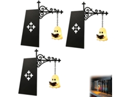 Lanterna Fantasma Estante, Iluminação Decorativa Estante, Lanterna Fantasma Leitura, Luminária Gótica