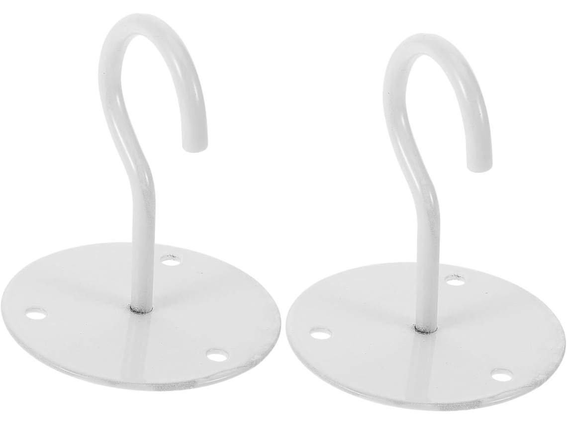 Conjunto De 2 Ganchos Teto Em Metal, Suportes Para Parede, Resistentes