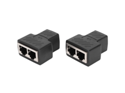 2pcs Divisores Ethernet Rj45 1 para 2 Ways Switch para Roteador Tv Box Câmera Computador