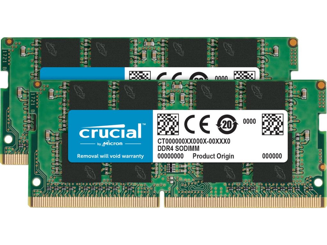 Memória RAM DDR4 CRUCIAL  (2 x 16 GB - 3200 MHz)