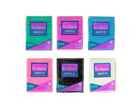 Kit de 6 Argilas Poliméricas Brilhantes 57 gArtemio