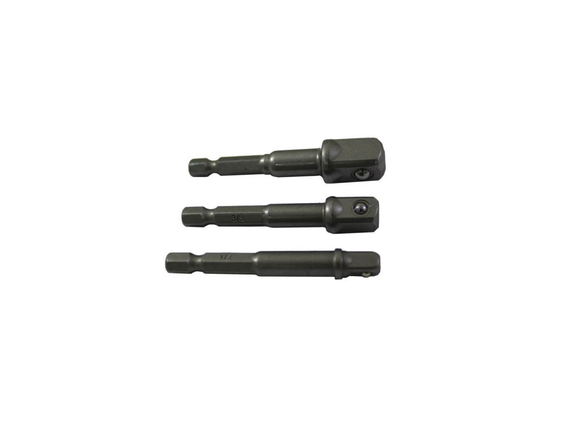 Adaptad.(jg. 3 Pçs) P/ Chv. Caixa Ingco 1/4" + 3/8"+ 1/2"