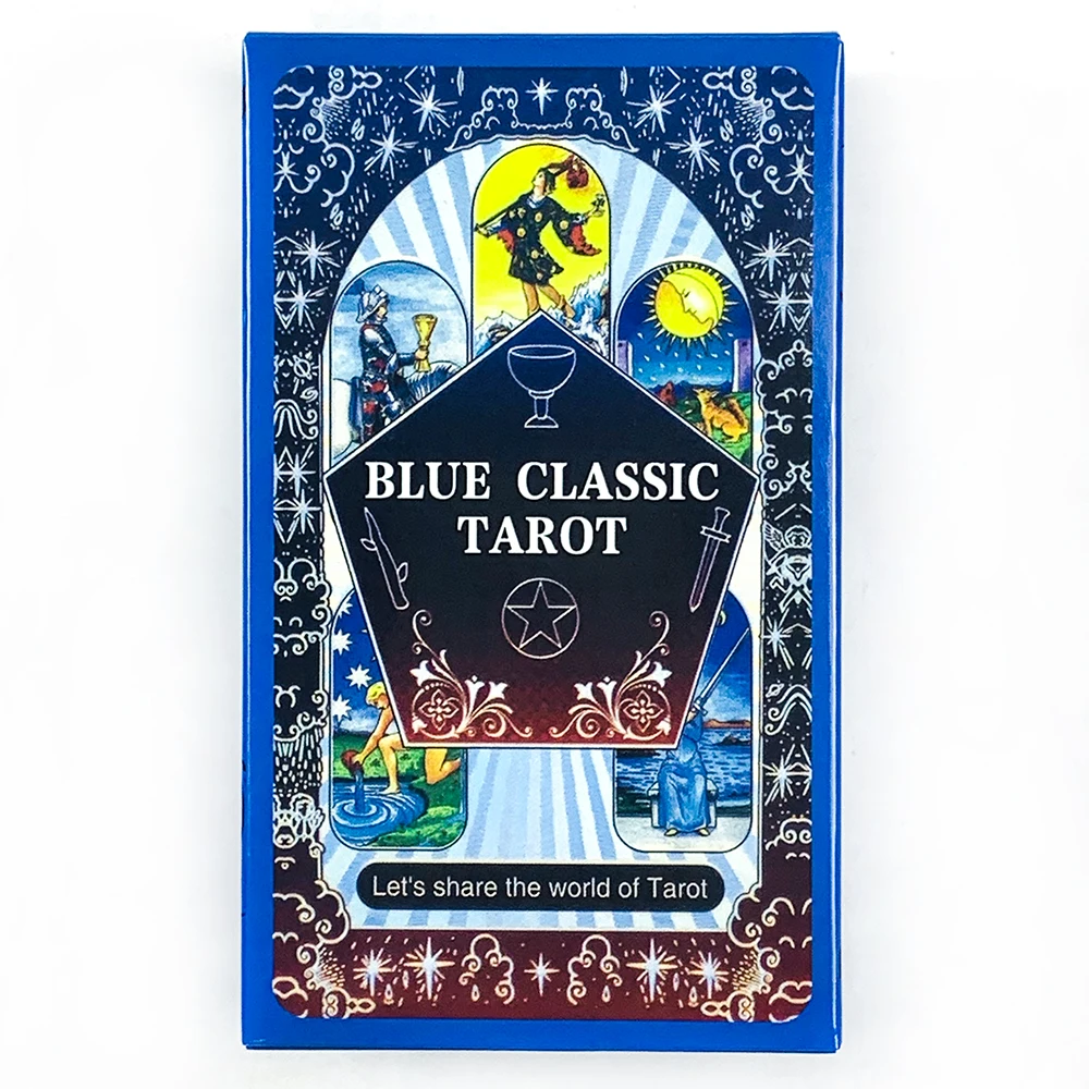 Novo Baralho De Tarô Clássico Azul, Perfeito Para Encontros Familiares E Jogos De Tabuleiro.