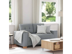 Vidaxl Sofá De Dois Lugares, Cinza Claro, 160x77x82 Cm, Em Tecido