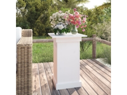 Vidaxl Suporte De Vasos 40x40x60 Cm Madeira De Pinho Maciça Branco