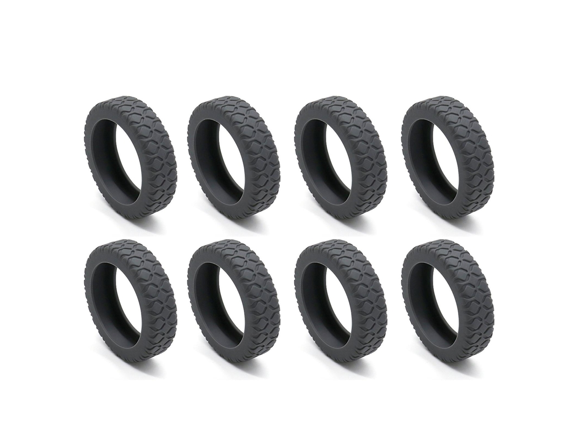 Protetor de Rodas Silicone BRILVIBERA, pacote com 8 peças, cinza