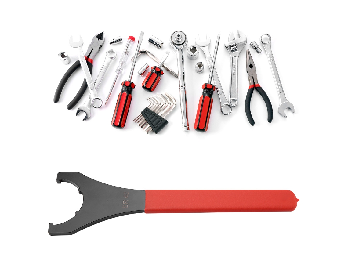 Laxiscreed Colar De Fixação Cnc Er40 Com Chave Para Fresadora E Torno, Compatível Com Diversos Modelos Er