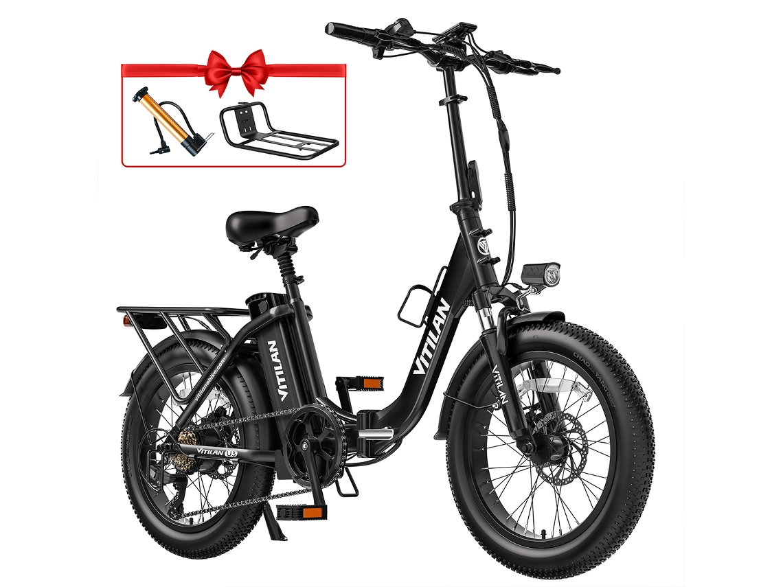 Bicicleta Elétrica Vitilan U3 Para Adulto, Roda 20, 750 W, 48 V, 13 Ah, 7 Velocidades.
