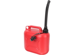 Galão De Combustível Portátil De 5 Litros Em Plástico Vermelho Com Alça E Tanque.