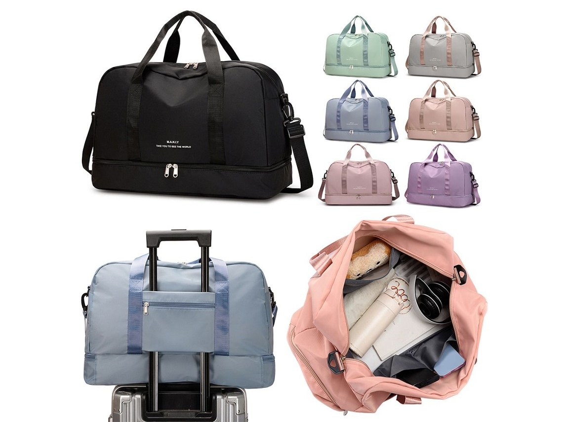 Bolsa de Viagem Feminina, Modelo Weekender, Preta. AQUAFORGE