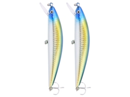 Lure (sinking Long Cast) Sinking Laser Minnow With Blood Groove Hook, Long Cast Tongue Minnow (sold In Pairs) Size 4