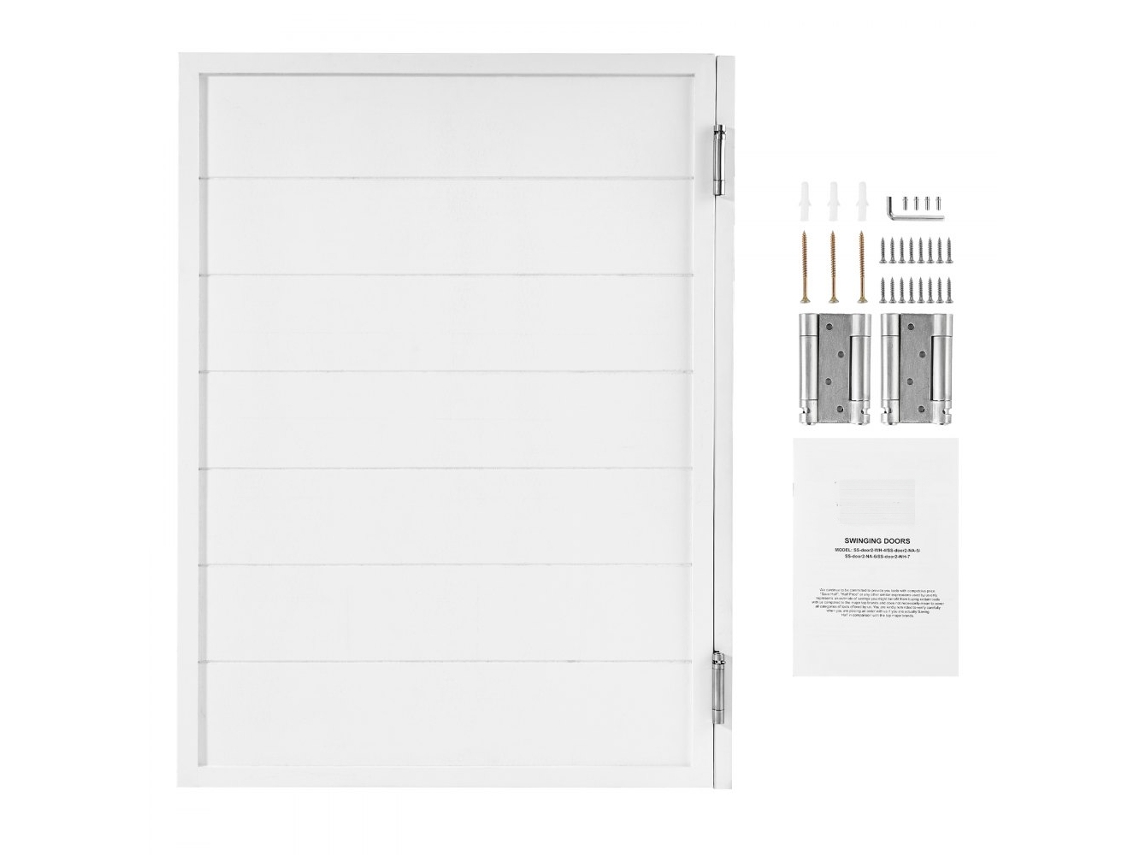 Porta Saloon Branca Em Madeira 805x1060x28mm Com Dobradiças Silenciosas Tekmaquinas