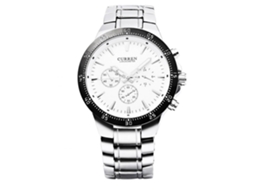 Relógio de pulso masculino Curren Fashion Quartz (branco)