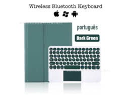 Capa Para Tablet Lurelia, Compatível Com Samsung Galaxy S7 11" T870/t875 ( Meia-noite Português, Verde, Teclado Bluetooth