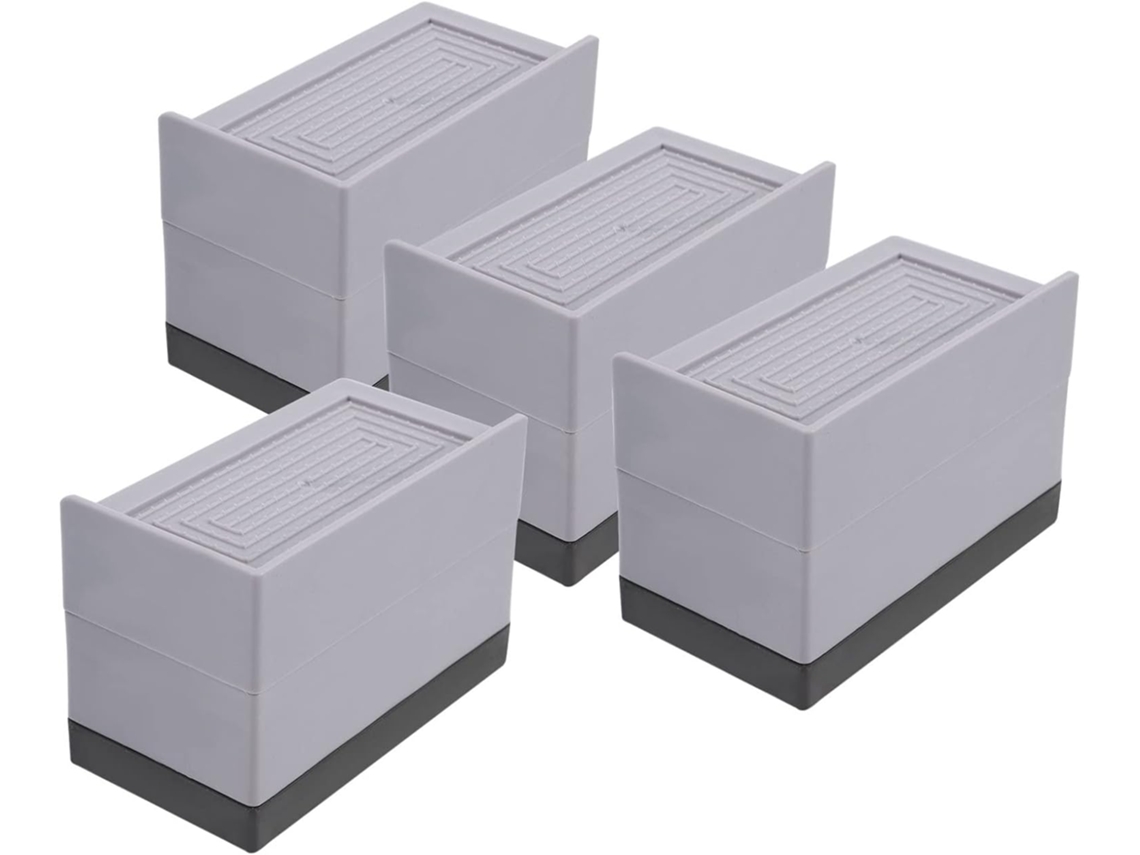 Conjunto de 4 elevadores de cama para mudanças domésticas, suporte durável e em pé para sofá, mesa, cadeira ou cama.