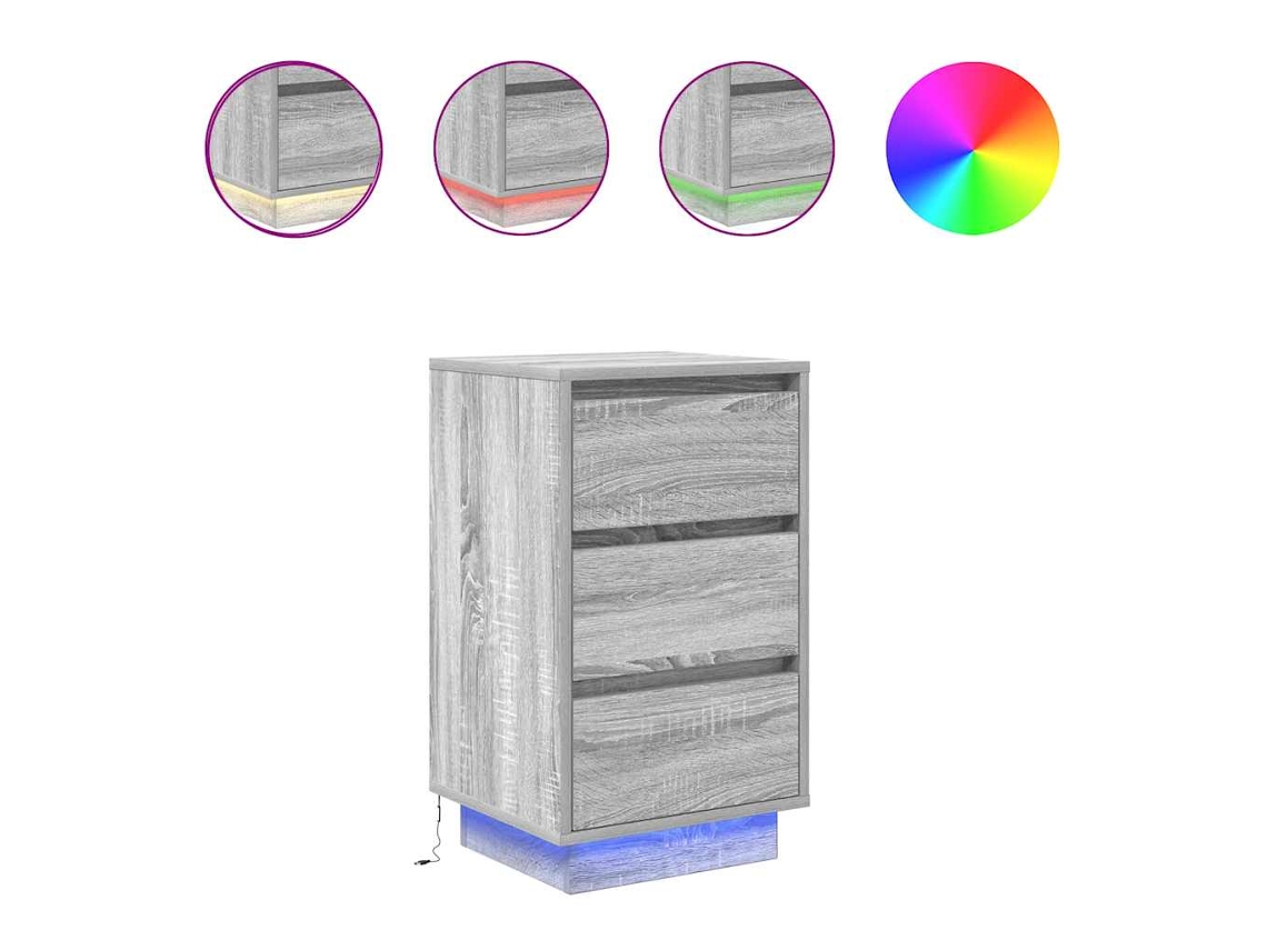 Bedside Cabinet, Bedside Cabinets Vidaxl Marrom Madeira Processada (n/a)