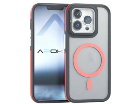 Capa Magsafe Proteção Câmera para iPhone 15 Pro MISTERCAPAS Vermelho