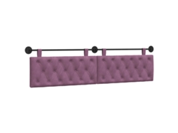 Conjunto 1 Cabeceira Moderna Vidaxl Roxo Veludo (210 X 55 X 7 Cm)