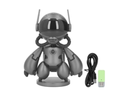 Babá Eletrônica Sem Fio Com Vídeo 1080p, Voz, Formato De Robô, Bateria Longa Duração, Câmera Segurança Interna, Cor Cinza Titânio. Aquaforge