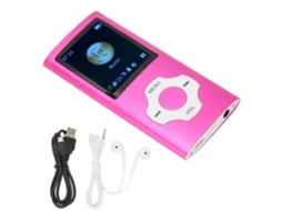 Reprodutor Mp3 Com Tela Lcd De 1.8 Polegadas Gravador Rádio Fm Portátil Para Estudantes Rosa