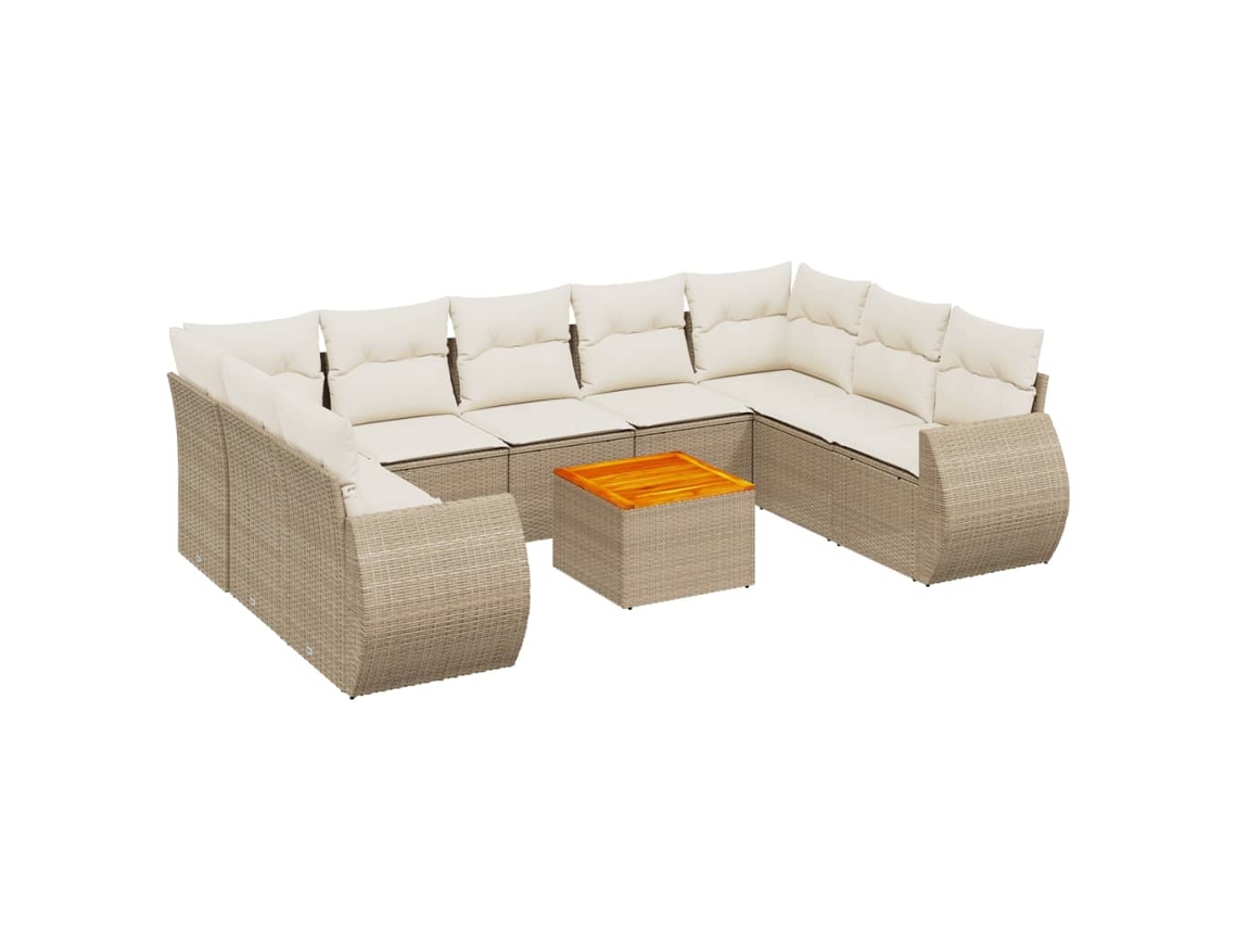 Garden Sofa Set, Garden Sofa Sets Vidaxl Bege Rattan / Vime (n/a)