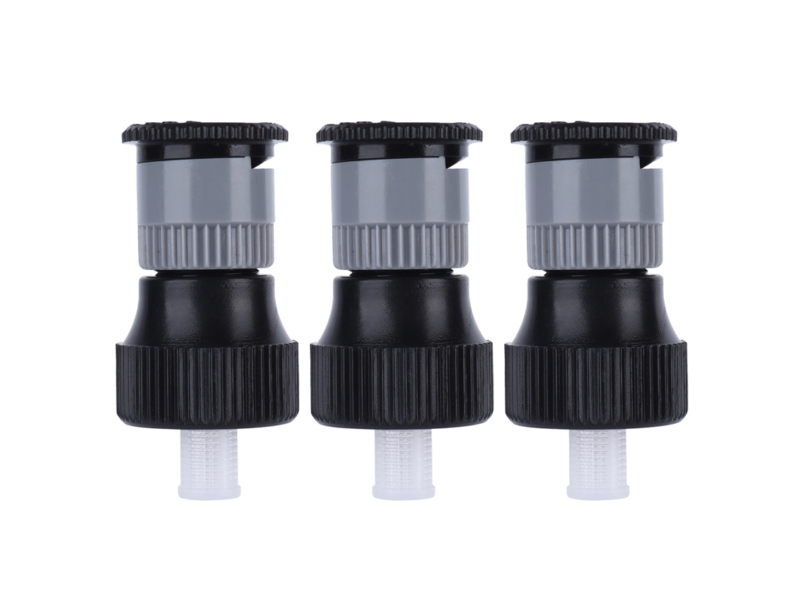 3pcs Bico de Aspersão Enterrado Rotativo 360° com Rosca Fêmea G1/2 Ajustável para Jardim Gramado