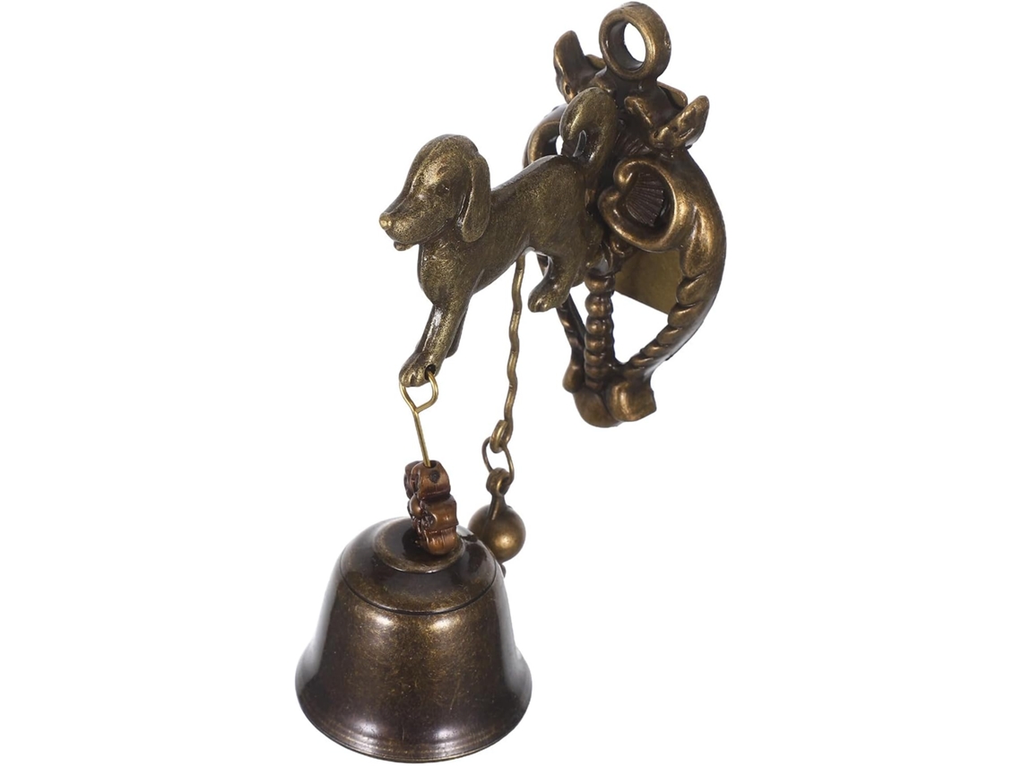 Campainha Vintage Em Formato Cachorrinho De Cobre, Campainha De Metal Pendurar, Som Agradável E Fácil Instalação