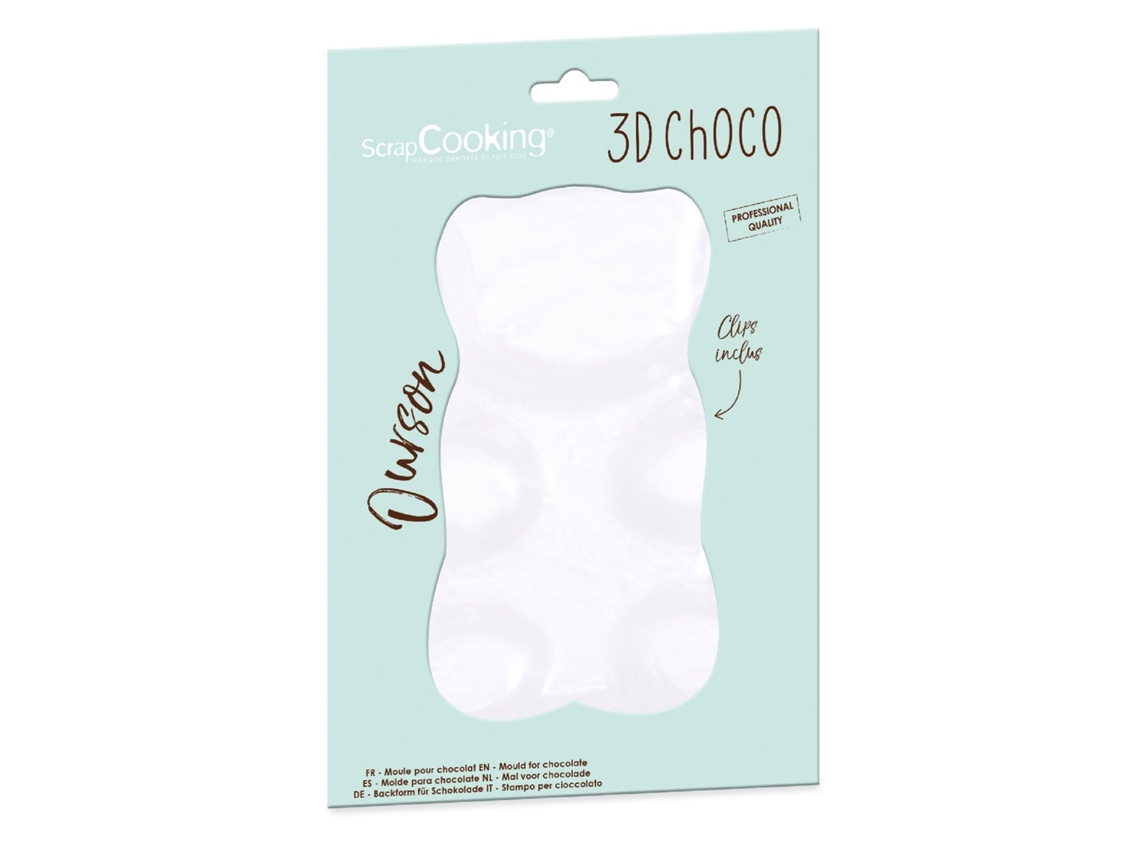 Molde de Urso 3D SCRAPCOOKING (17.5 x 10.6 cm - Plástico)